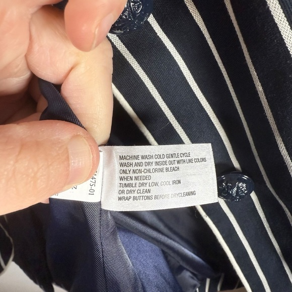 Gap Women’s The Academy Blazer in Navy/White Stripe Size 4 - Picture 8 of 9